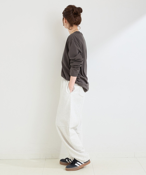 Champion(チャンピオン)の「Champion/チャンピオン 別注 20s/1 Jersey L/S T-SHIRT(Tシャツ/カットソー・レディース・ブラック/チャコールグレー/ホワイト/グリーン・FREE)」の13枚目の写真