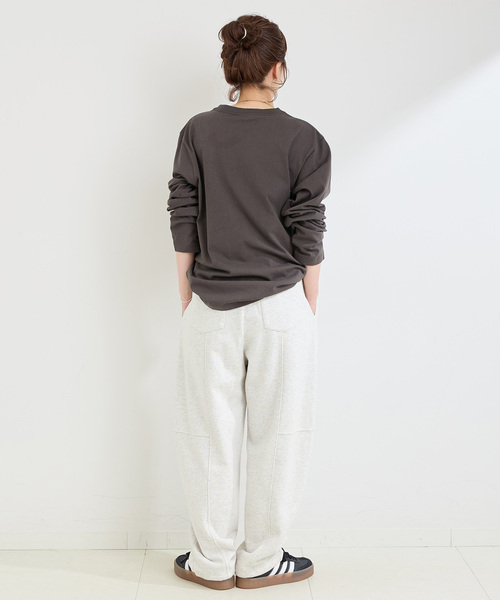 Champion(チャンピオン)の「Champion/チャンピオン 別注 20s/1 Jersey L/S T-SHIRT(Tシャツ/カットソー・レディース・ブラック/チャコールグレー/ホワイト/グリーン・FREE)」の14枚目の写真