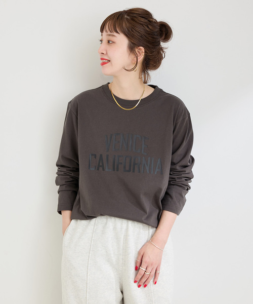 Champion(チャンピオン)の「Champion/チャンピオン 別注 20s/1 Jersey L/S T-SHIRT(Tシャツ/カットソー・レディース・ブラック/チャコールグレー/ホワイト/グリーン・FREE)」の15枚目の写真