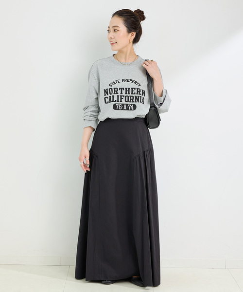 Champion(チャンピオン)の「Champion/チャンピオン 別注 20s/1 Jersey L/S T-SHIRT(Tシャツ/カットソー・レディース・ブラック/チャコールグレー/ホワイト/グリーン・FREE)」の18枚目の写真