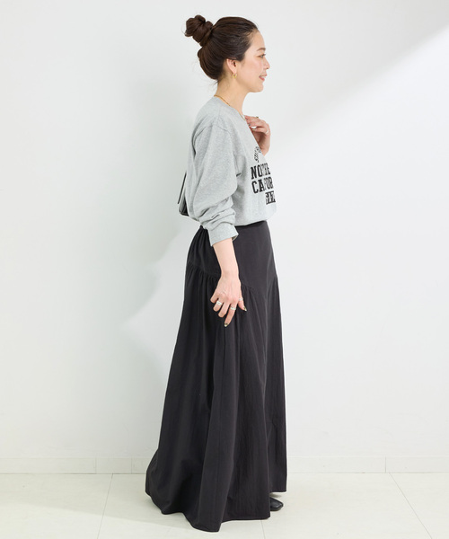 Champion(チャンピオン)の「Champion/チャンピオン 別注 20s/1 Jersey L/S T-SHIRT(Tシャツ/カットソー・レディース・ブラック/チャコールグレー/ホワイト/グリーン・FREE)」の19枚目の写真