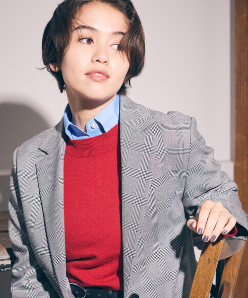 COMME CA ISM（コムサイズム）の「【ウォッシャブル】ベーシック　袖ボタンニット（ニット/セーター・レディース・ホワイト/ベージュ/レッド/ブラック・LARGE/MEDIUM）」の6枚目の写真