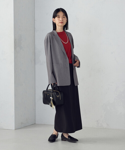 COMME CA ISM（コムサイズム）の「【ウォッシャブル】ベーシック　袖ボタンニット（ニット/セーター・レディース・ホワイト/ベージュ/レッド/ブラック・LARGE/MEDIUM）」の14枚目の写真