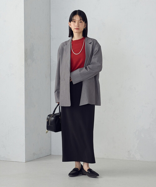 COMME CA ISM（コムサイズム）の「【ウォッシャブル】ベーシック　袖ボタンニット（ニット/セーター・レディース・ホワイト/ベージュ/レッド/ブラック・LARGE/MEDIUM）」の16枚目の写真