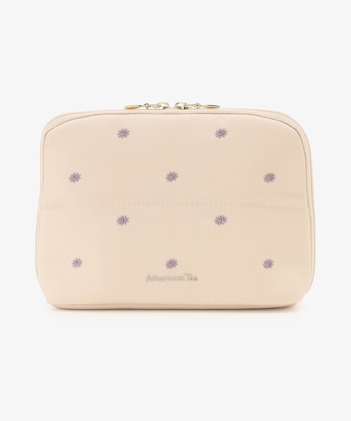 フラワー刺繍折りたたみポーチ（ポーチ）｜Afternoon Tea