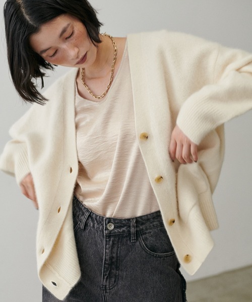 LARUTA（ラルータ）の「【LARUTA】[yurie推し] 前後2WAYレース＆サテンノースリセット（タンクトップ・レディース・ブラック/アイボリー・FREE）」の21枚目の写真