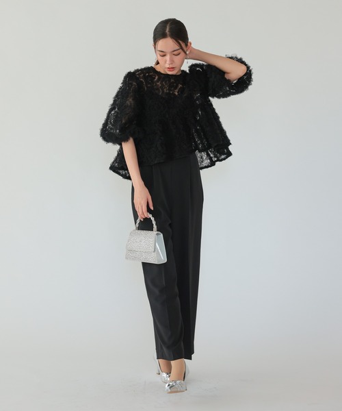 haremode（ハレモード）の「ペタルテクスチャーオールインワンドレス（ドレス・レディース・ベージュ/ピンク/ブラック・S/M）」の8枚目の写真