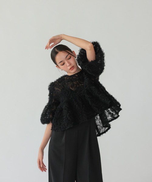 haremode（ハレモード）の「ペタルテクスチャーオールインワンドレス（ドレス・レディース・ベージュ/ピンク/ブラック・S/M）」の7枚目の写真