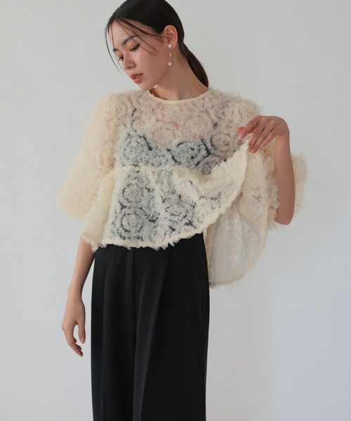 haremode（ハレモード）の「ペタルテクスチャーオールインワンドレス（ドレス・レディース・ベージュ/ピンク/ブラック・S/M）」の19枚目の写真