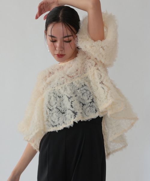 haremode（ハレモード）の「ペタルテクスチャーオールインワンドレス（ドレス・レディース・ベージュ/ピンク/ブラック・S/M）」の18枚目の写真