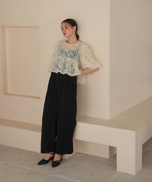 haremode（ハレモード）の「ペタルテクスチャーオールインワンドレス（ドレス・レディース・ベージュ/ピンク/ブラック・S/M）」の20枚目の写真