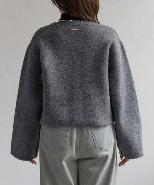 Thevon(ゼボン)の「GOLDボタンニットジャケット(ブルゾン・レディース・アイボリー/グレー/キャメル・FREE)」の21枚目の写真