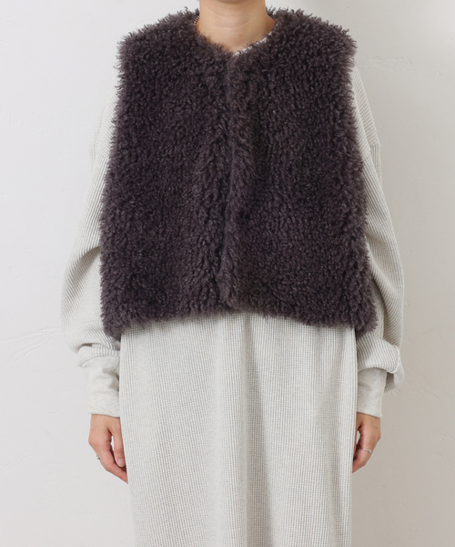 美品　カーリーショートベスト journal standard luxe｜カーリーショートベスト | Rakuten