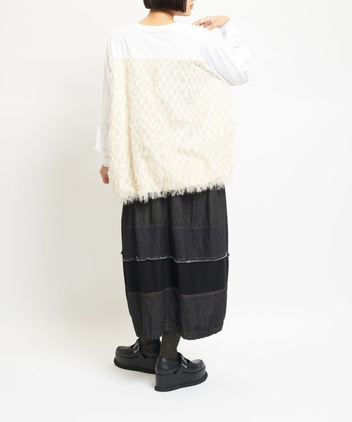 gomme(ゴム)の「20/-天竺 BバルーンT(Tシャツ/カットソー・レディース・ホワイト/ブラック/ネイビー・MEDIUM)」の7枚目の写真