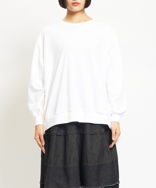 gomme(ゴム)の「20/-天竺 BバルーンT(Tシャツ/カットソー・レディース・ホワイト/ブラック/ネイビー・MEDIUM)」の16枚目の写真