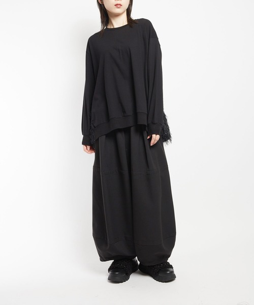 gomme(ゴム)の「20/-天竺 BバルーンT(Tシャツ/カットソー・レディース・ホワイト/ブラック/ネイビー・MEDIUM)」の11枚目の写真