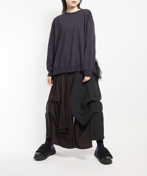 gomme(ゴム)の「20/-天竺 BバルーンT(Tシャツ/カットソー・レディース・ホワイト/ブラック/ネイビー・MEDIUM)」の13枚目の写真