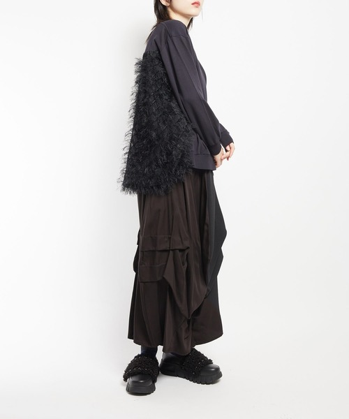 gomme(ゴム)の「20/-天竺 BバルーンT(Tシャツ/カットソー・レディース・ホワイト/ブラック/ネイビー・MEDIUM)」の14枚目の写真