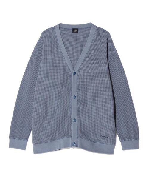 MANASTASH（マナスタッシュ）の「MANASTASH/マナスタッシュ/HEAVY SNUG THERMAL CARDIGAN（カーディガン/ボレロ・メンズ・ブラック/ワイン/ホワイト/ライトグレー・L/M/S/XL）」の3枚目の写真