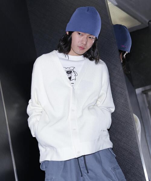 MANASTASH（マナスタッシュ）の「MANASTASH/マナスタッシュ/HEAVY SNUG THERMAL CARDIGAN（カーディガン/ボレロ・メンズ・ブラック/ワイン/ホワイト/ライトグレー・L/M/S/XL）」の17枚目の写真