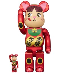 BE@RBRICK(ベアブリック)のBE@RBRICK 招き猫 ペコちゃん 金運 ダブル小判 梅色金メッキ 100% & 400%(フィギュア)