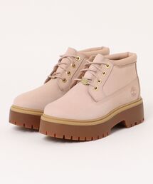 Timberland ティンバーランド STONE STREET MID LACE WATERPROOF BOOT 防水 レディースブーツ 厚底(ストーンストリートミッドレースWP) 0A2HA9 ライトベージュ