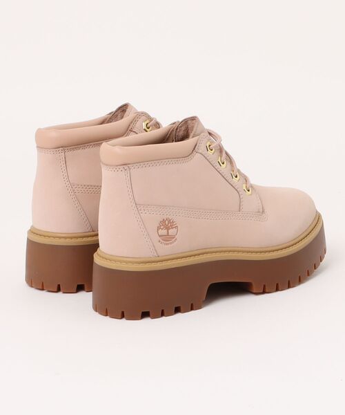 Timberland（ティンバーランド）の「Timberland ティンバーランド STONE STREET MID LACE WATERPROOF BOOT 防水 レディースブーツ 厚底(ストーンストリートミッドレースWP) 0A2HA9 ライトベージュ（ブーツ・レディース・アイボリー・22.5cm/23.0cm/23.5cm/24.0cm/24.5cm/25.0cm）」の2枚目の写真