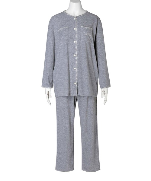 KID BLUE(キッドブルー)の「キッドブルー -ブランケットパイル -長袖パジャマ -KNCK528 -kidblue(ルームウェア/パジャマ・レディース・アイボリー/グレー・M)」の10枚目の写真