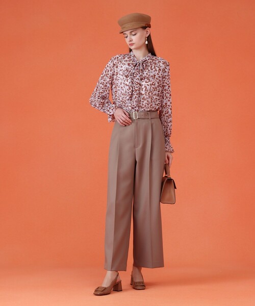 レオパードプリントリボンタイブラウス（シャツ/ブラウス）｜ANAYI