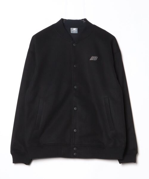 NEW BALANCE(ニューバランス)の「【別注】ニューバランス New Balance THE CITY ウールライクメルトンボンバージャケット 限定コラボ(ブルゾン・メンズ・ブラック/グレー・LL/S/M/L)」の2枚目の写真
