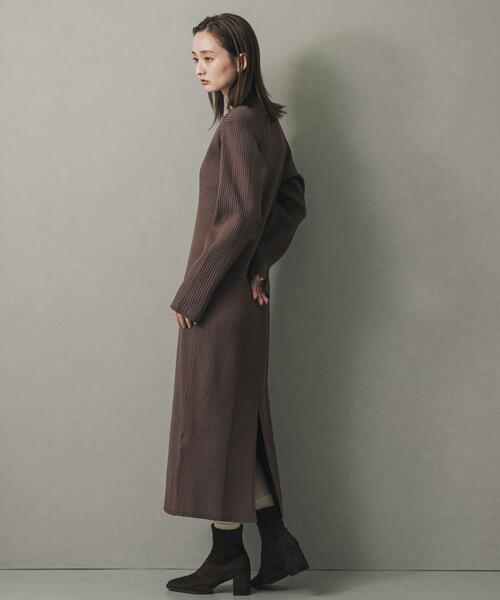 SENSE OF PLACE by URBAN RESEARCH（センスオブプレイスバイアーバンリサーチ）の「エリツキリブニットワンピース（ワンピース・レディース・モカ/イエロー/ネイビー/グレー・ONE）」の15枚目の写真