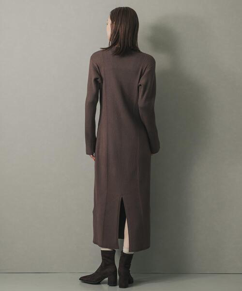 SENSE OF PLACE by URBAN RESEARCH（センスオブプレイスバイアーバンリサーチ）の「エリツキリブニットワンピース（ワンピース・レディース・モカ/イエロー/ネイビー/グレー・ONE）」の16枚目の写真