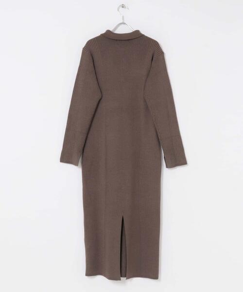 SENSE OF PLACE by URBAN RESEARCH（センスオブプレイスバイアーバンリサーチ）の「エリツキリブニットワンピース（ワンピース・レディース・モカ/イエロー/ネイビー/グレー・ONE）」の20枚目の写真