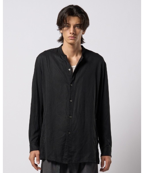 wjk(ダヴルジェイケイ)の「band collar shirt coat(シャツ/ブラウス・メンズ・ブラック/グレイッシュベージュ/オフホワイト・SMALL/MEDIUM/LARGE/X-LARGE)」の7枚目の写真