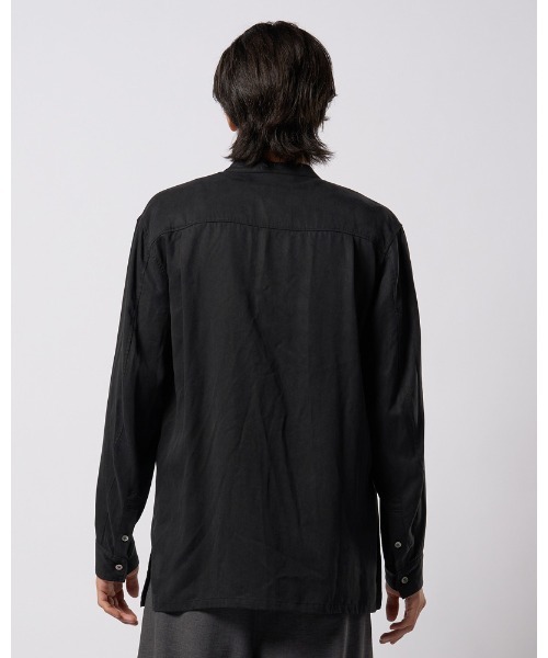 wjk(ダヴルジェイケイ)の「band collar shirt coat(シャツ/ブラウス・メンズ・ブラック/グレイッシュベージュ/オフホワイト・SMALL/MEDIUM/LARGE/X-LARGE)」の9枚目の写真