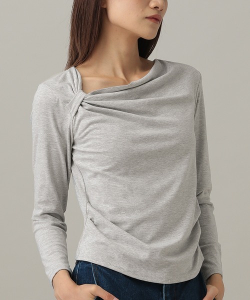 3.3 Field Trip (3.3フィールドトリップ)の「3.3 Field Trip/ドレープデザインロングスリーブ(Tシャツ/カットソー・レディース・ブラック/レッド/グレー/オフホワイト・FREE)」の3枚目の写真