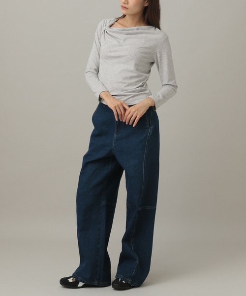 3.3 Field Trip (3.3フィールドトリップ)の「3.3 Field Trip/ドレープデザインロングスリーブ(Tシャツ/カットソー・レディース・ブラック/レッド/グレー/オフホワイト・FREE)」の20枚目の写真