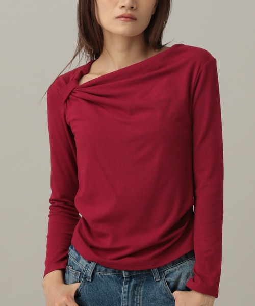 3.3 Field Trip (3.3フィールドトリップ)の「3.3 Field Trip/ドレープデザインロングスリーブ(Tシャツ/カットソー・レディース・ブラック/レッド/グレー/オフホワイト・FREE)」の17枚目の写真