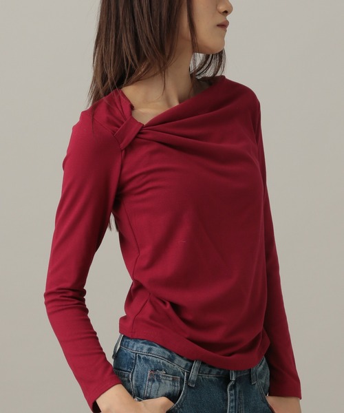 3.3 Field Trip (3.3フィールドトリップ)の「3.3 Field Trip/ドレープデザインロングスリーブ(Tシャツ/カットソー・レディース・ブラック/レッド/グレー/オフホワイト・FREE)」の18枚目の写真