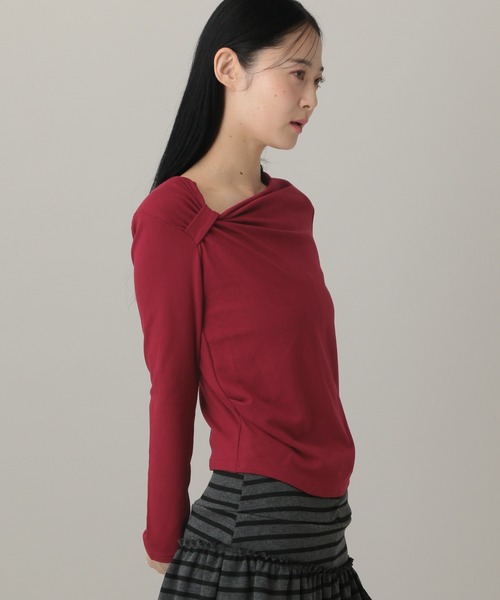 3.3 Field Trip (3.3フィールドトリップ)の「3.3 Field Trip/ドレープデザインロングスリーブ(Tシャツ/カットソー・レディース・ブラック/レッド/グレー/オフホワイト・FREE)」の13枚目の写真