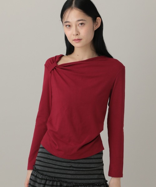 3.3 Field Trip (3.3フィールドトリップ)の「3.3 Field Trip/ドレープデザインロングスリーブ(Tシャツ/カットソー・レディース・ブラック/レッド/グレー/オフホワイト・FREE)」の12枚目の写真