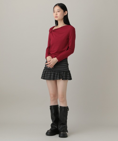 3.3 Field Trip (3.3フィールドトリップ)の「3.3 Field Trip/ドレープデザインロングスリーブ(Tシャツ/カットソー・レディース・ブラック/レッド/グレー/オフホワイト・FREE)」の11枚目の写真