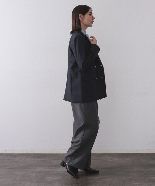 セール】金ボタンダブルブレストテーラードジャケット【洗える