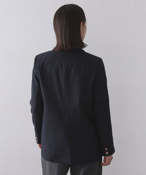 セール】金ボタンダブルブレストテーラードジャケット【洗える
