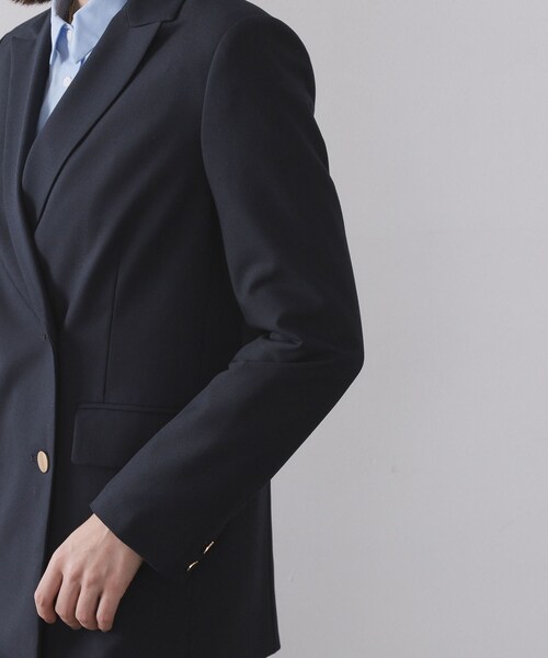OPAQUE.CLIP（オペークドットクリップ）の「金ボタンダブルブレストテーラードジャケット【洗える】（テーラードジャケット・レディース・ネイビー・36/38/40/42）」の10枚目の写真