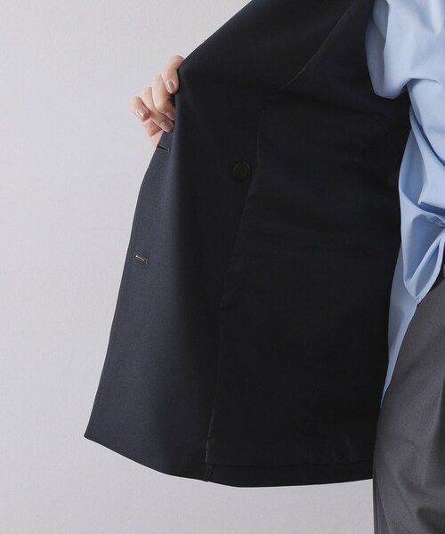 OPAQUE.CLIP（オペークドットクリップ）の「金ボタンダブルブレストテーラードジャケット【洗える】（テーラードジャケット・レディース・ネイビー・36/38/40/42）」の14枚目の写真