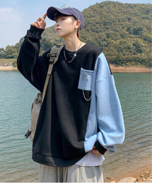 【FVLMEN】chain design sweat pullover/チェーン デザイン スウェット プルオーバー