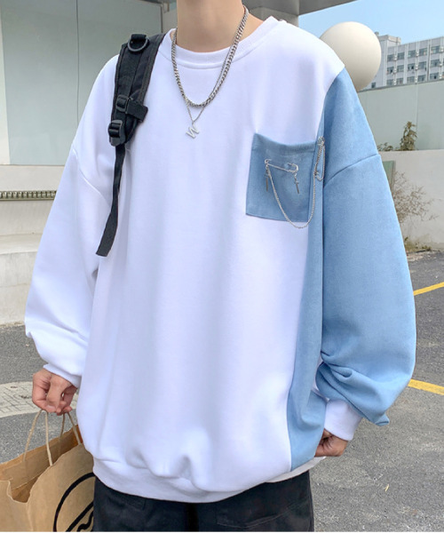 FVLMEN（フルメン）の「【FVLMEN】chain design sweat pullover/チェーン デザイン スウェット プルオーバー（スウェット・メンズ・ホワイト/ブラック・MEDIUM/LARGE/X-LARGE）」の6枚目の写真