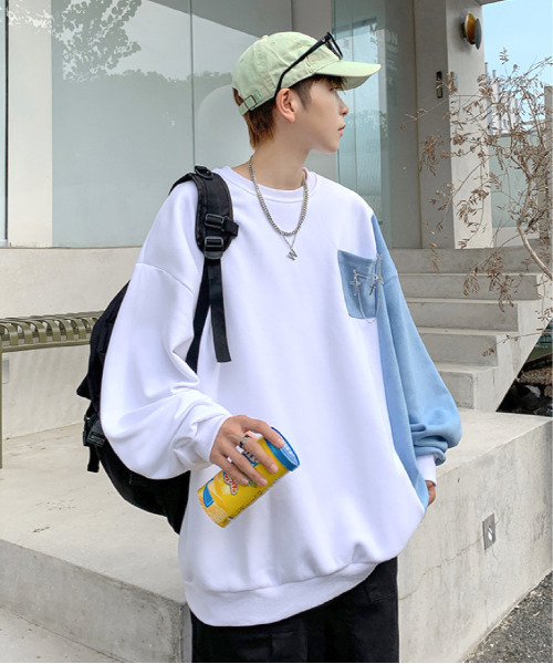 FVLMEN（フルメン）の「【FVLMEN】chain design sweat pullover/チェーン デザイン スウェット プルオーバー（スウェット・メンズ・ホワイト/ブラック・MEDIUM/LARGE/X-LARGE）」の11枚目の写真