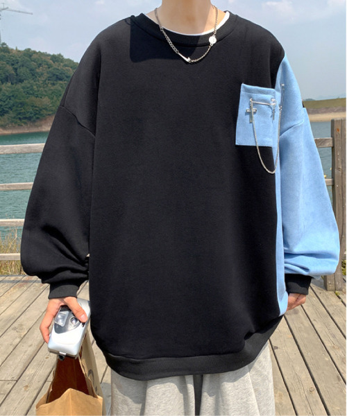 FVLMEN（フルメン）の「【FVLMEN】chain design sweat pullover/チェーン デザイン スウェット プルオーバー（スウェット・メンズ・ホワイト/ブラック・MEDIUM/LARGE/X-LARGE）」の8枚目の写真